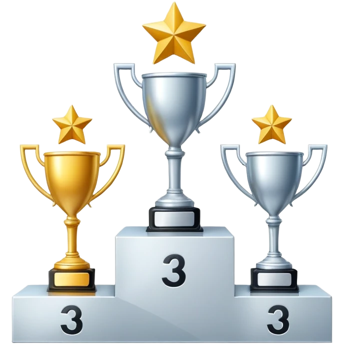 racing victory podium with three places for winners emoji