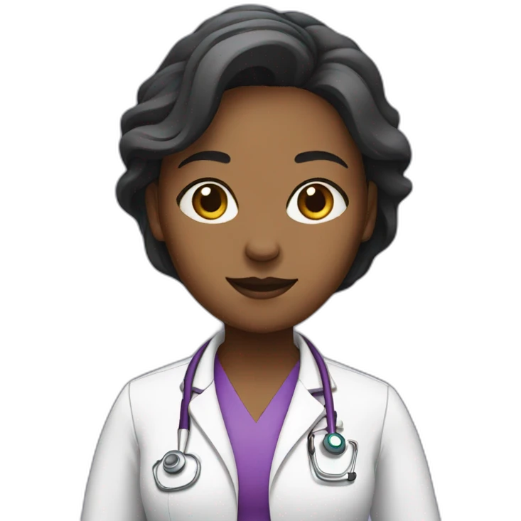 Purple female doctor emoji