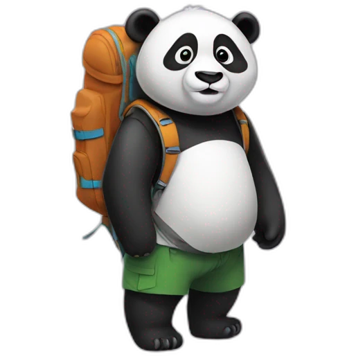 panda with a backpack emoji