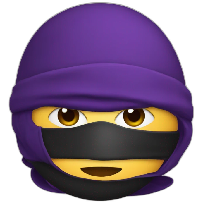 ninja-with-eggplant emoji