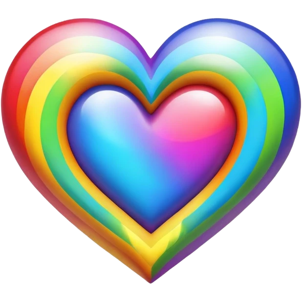 rainbow pride heart emoji