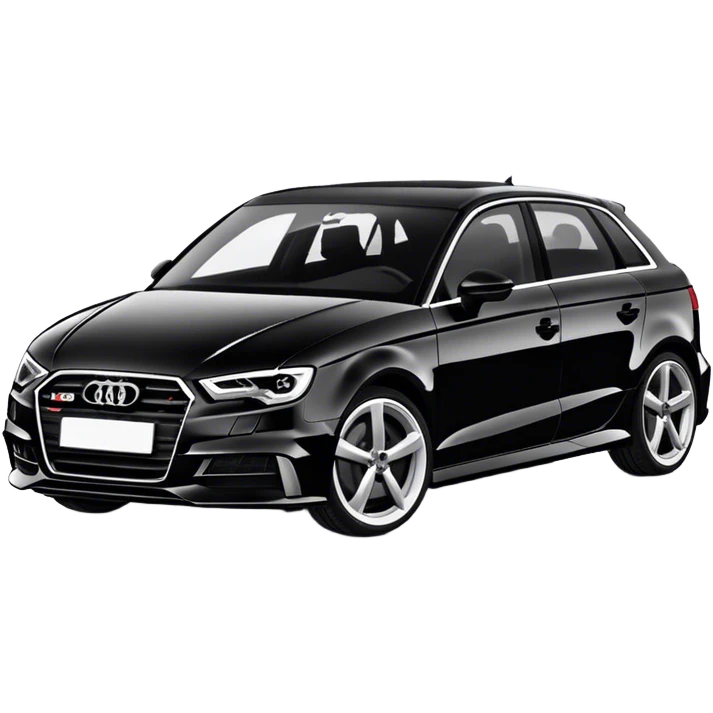 black audi A3 s line emoji