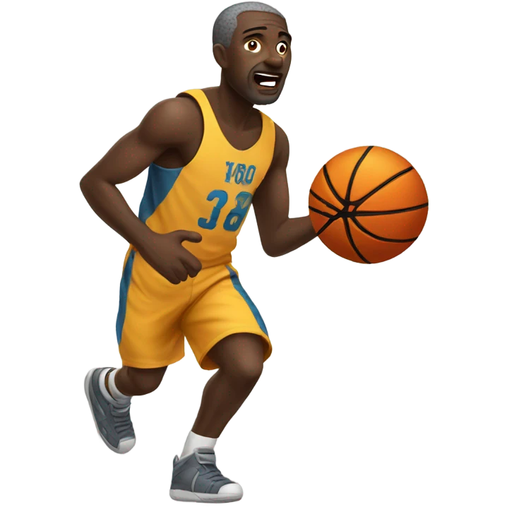 African man playing basketball emoji
