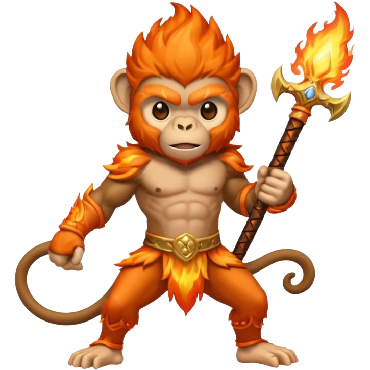 fire elemental monkey warior emoji