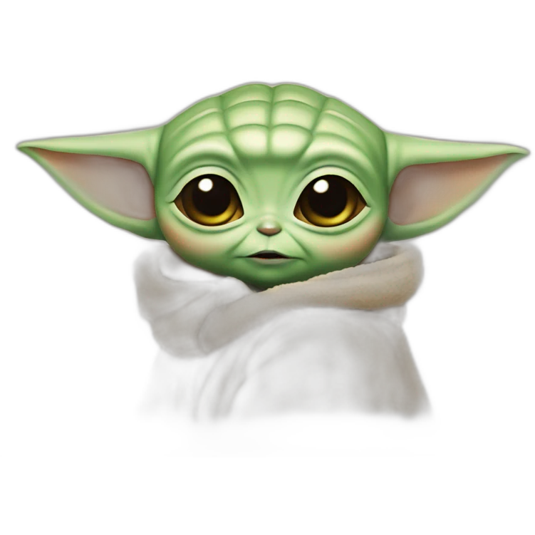 Baby yoda pulling on his ears emoji