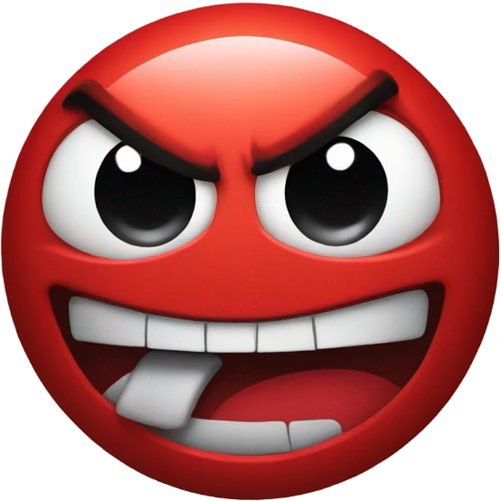 Red angry smiley face emoji