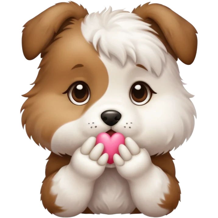 puppy blows kisses emoji