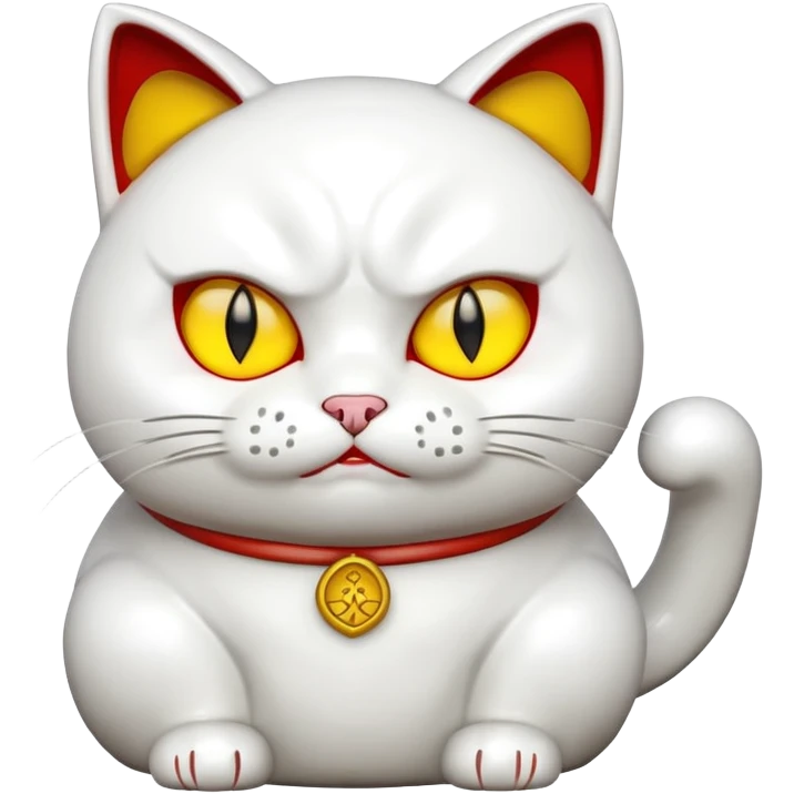 a lucky cat angry emoji