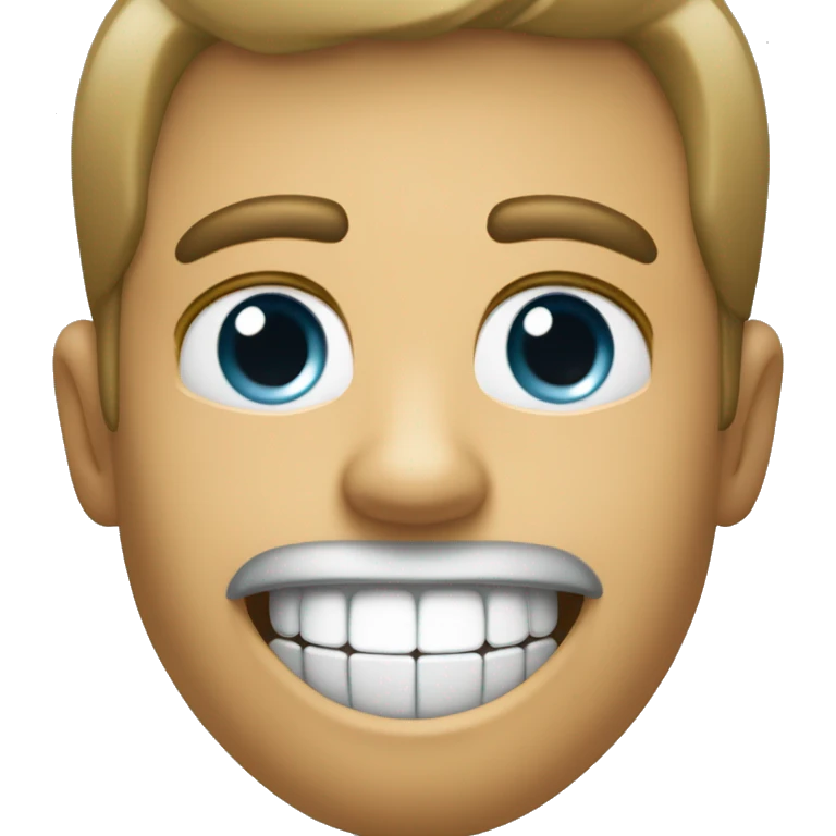Menino com ouro no dente emoji