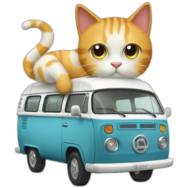 campervan surfer cat emoji