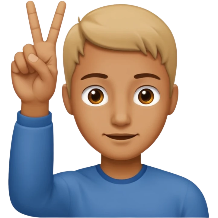 someone who makes a 6 or 7 with their hands emoji