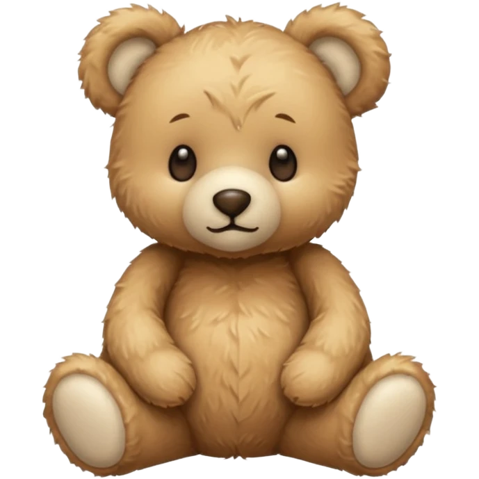 Beige teddy bear emoji