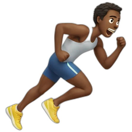 Courir+vent emoji