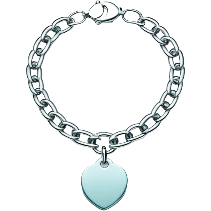 Tiffany big chain silver tag choker necklace “return to Tiffany” emoji