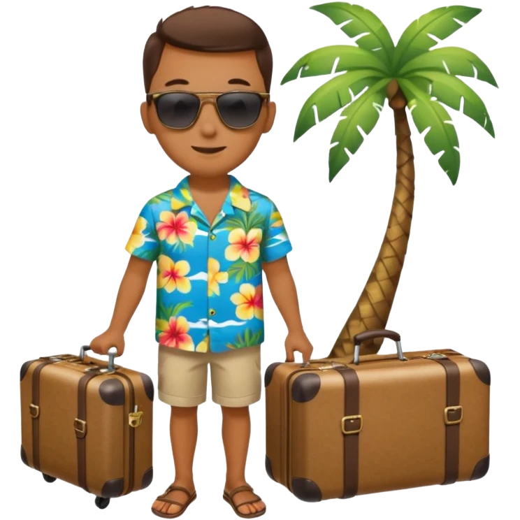 tourist with a suitcase emoji