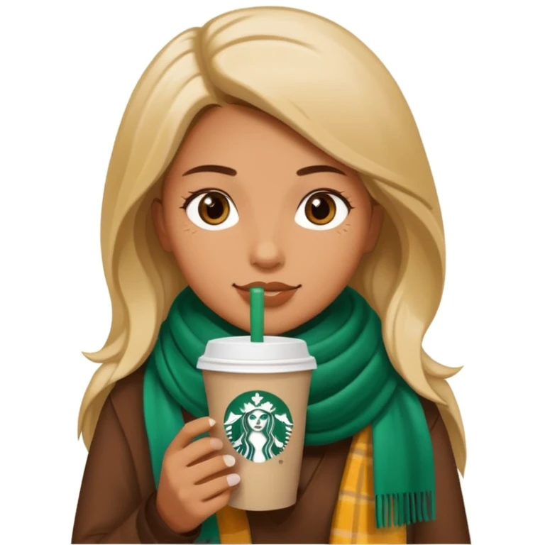 chica tomando café starbuck  emoji