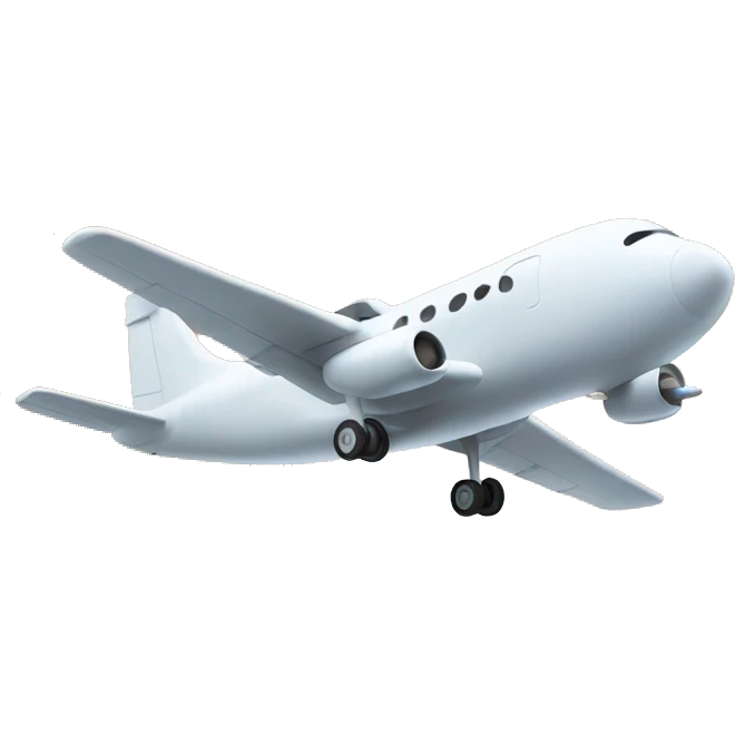 Aeroplane flying in clouds emoji