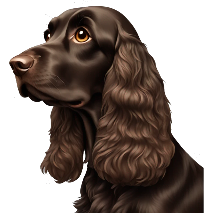 dark brown working cocker spaniel emoji