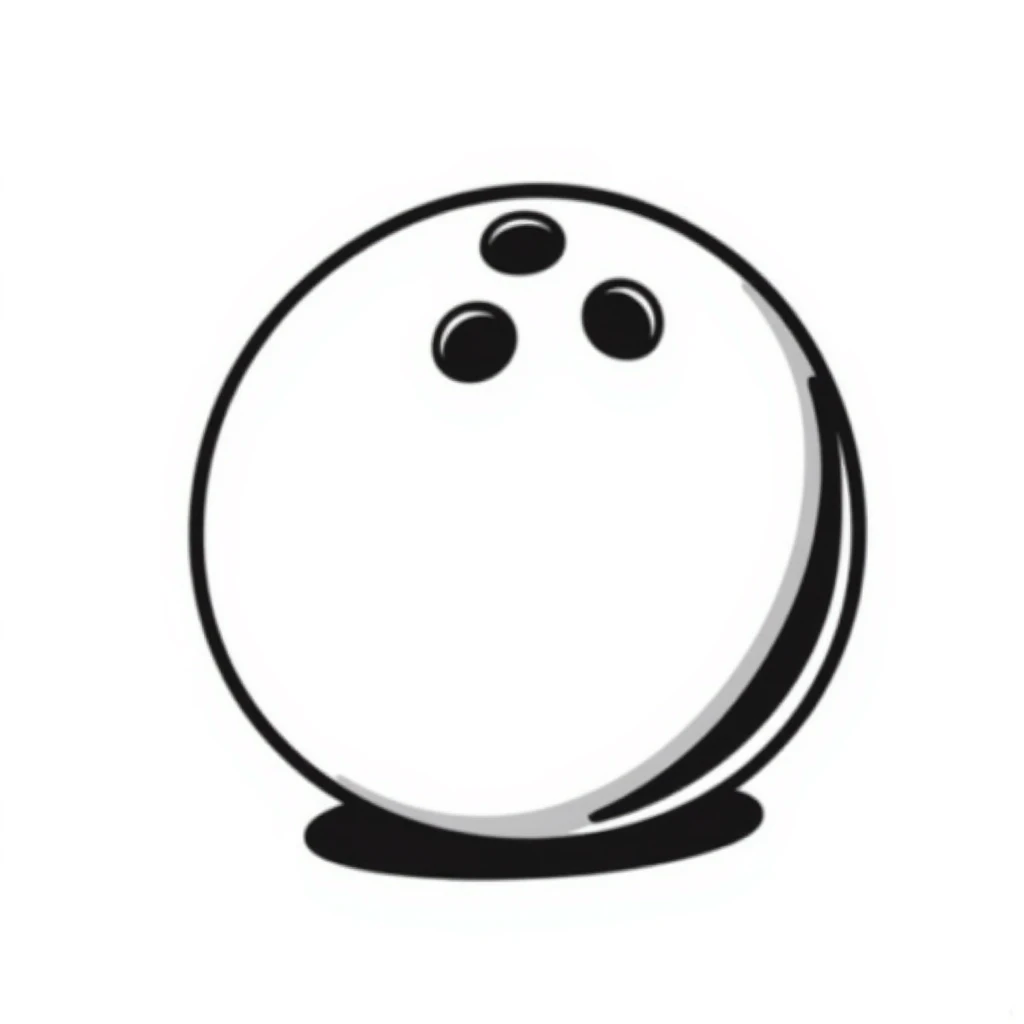 bowling ball bowling ball hand drawn doodle style emoji