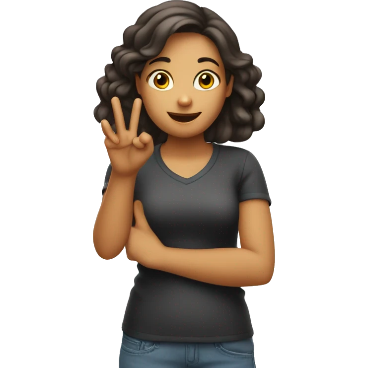 girl doing okay sign with hand emoji