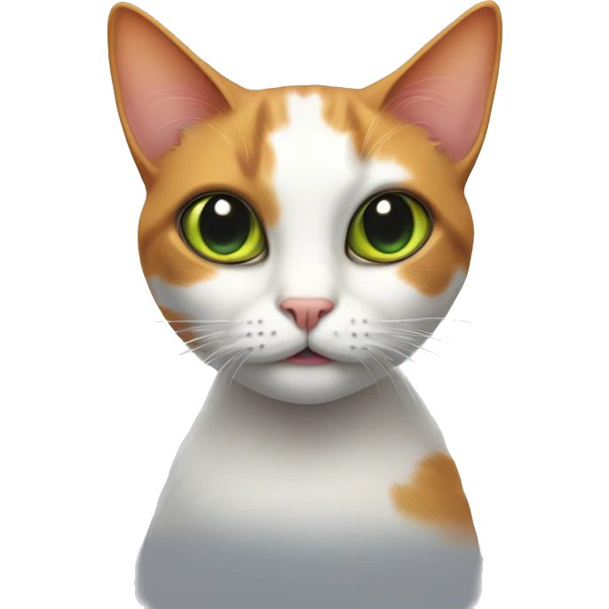 calico cat with alien emoji