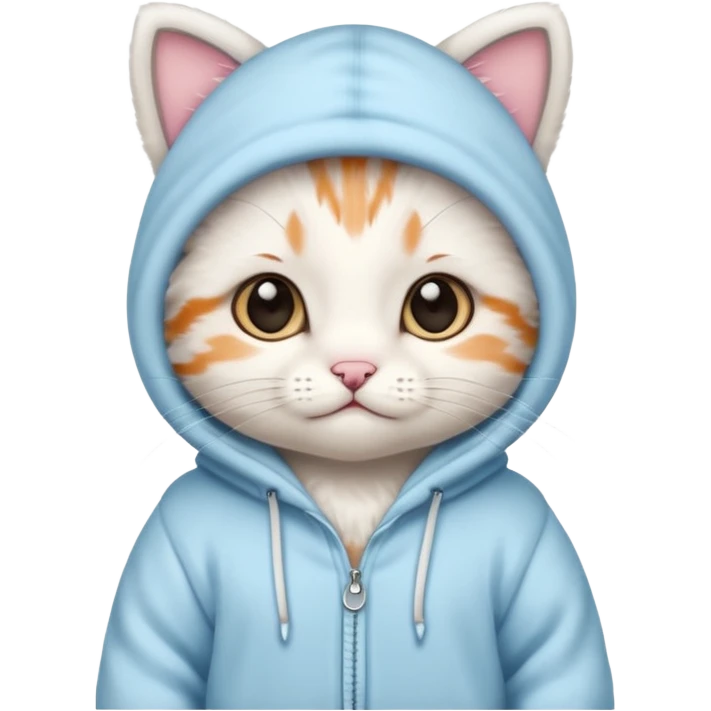 cute baby cat with a onezy emoji