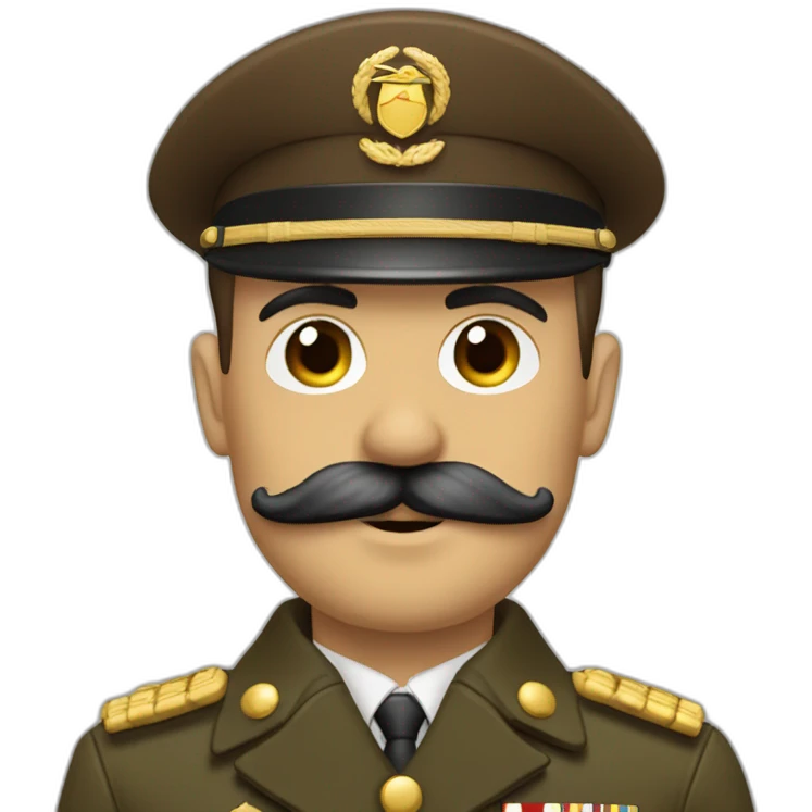 Adolfff-hitlrr-wearing-brown-military-suit-comb-mustache emoji