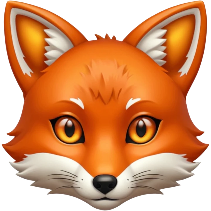 fox only face lowing solid [color] pupils, no iris emoji