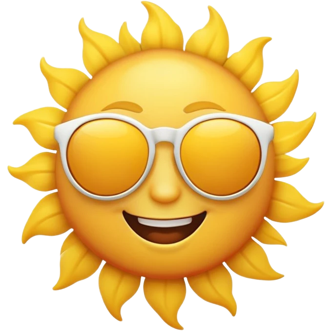 A cool sun wearing sunglasses emoji