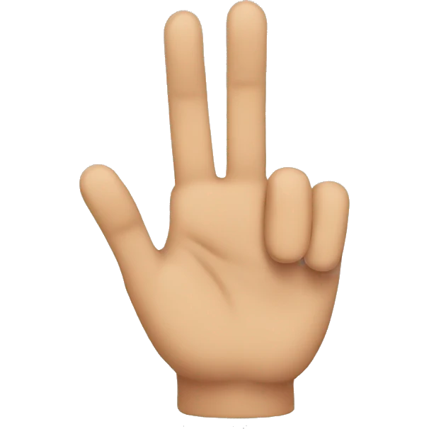 Three fingers emoji