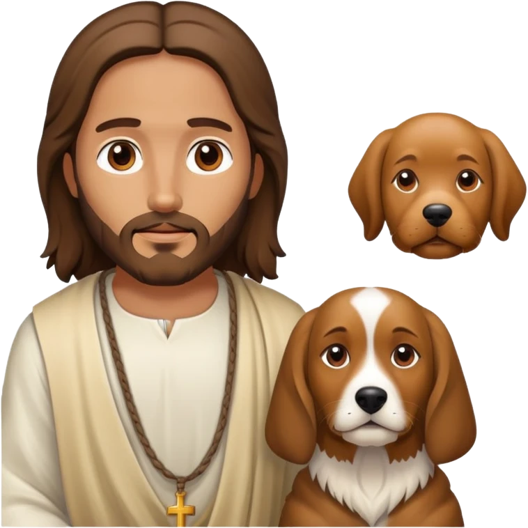 Jesus and a dog emoji