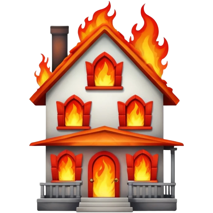 A house that is in fire emoji