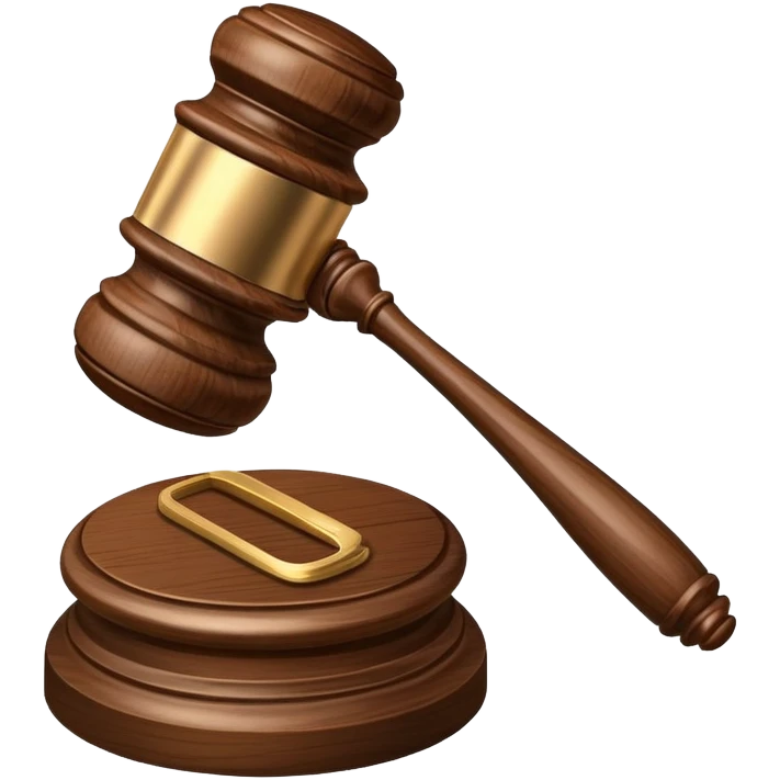 A lawyer mallet emoji