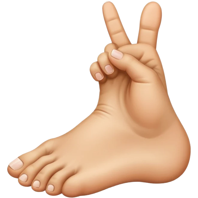 a toe middle finger emoji