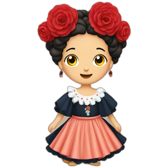 Perra yorkshire flamenca emoji