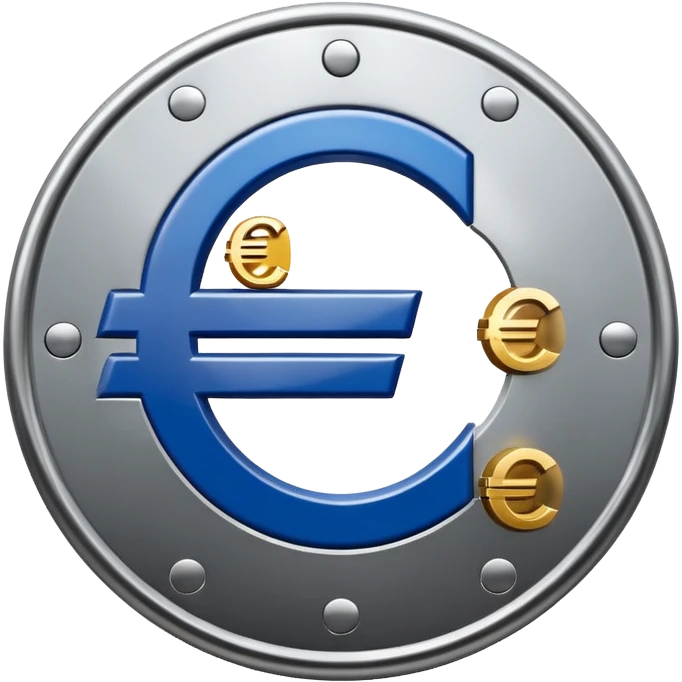 european bank with logo euro emoji