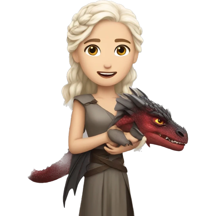 Daenerys with Drogon emoji