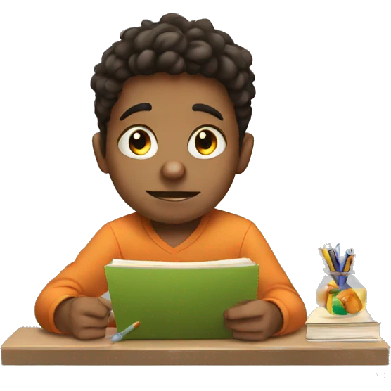 a kid mad doing homework emoji