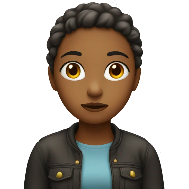 girl thinking emoji
