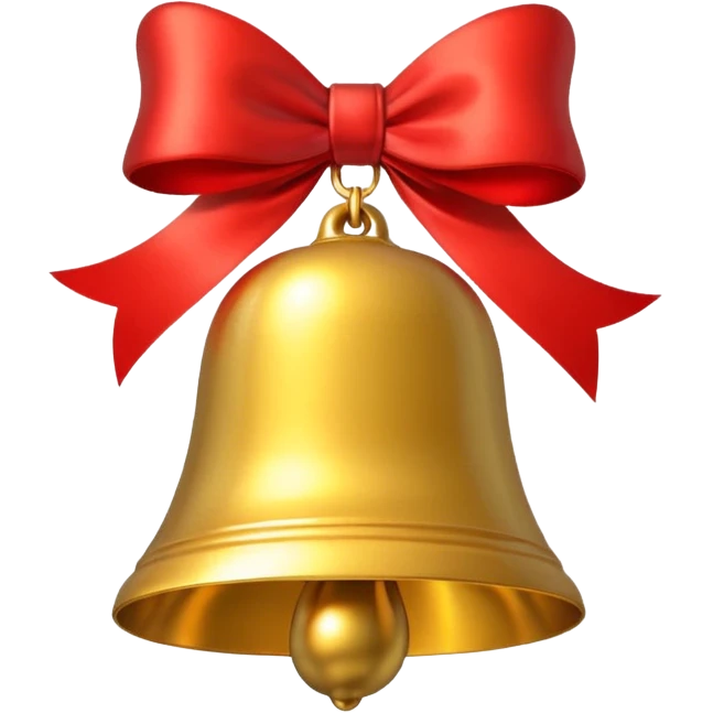 gold Christmas bell emoji