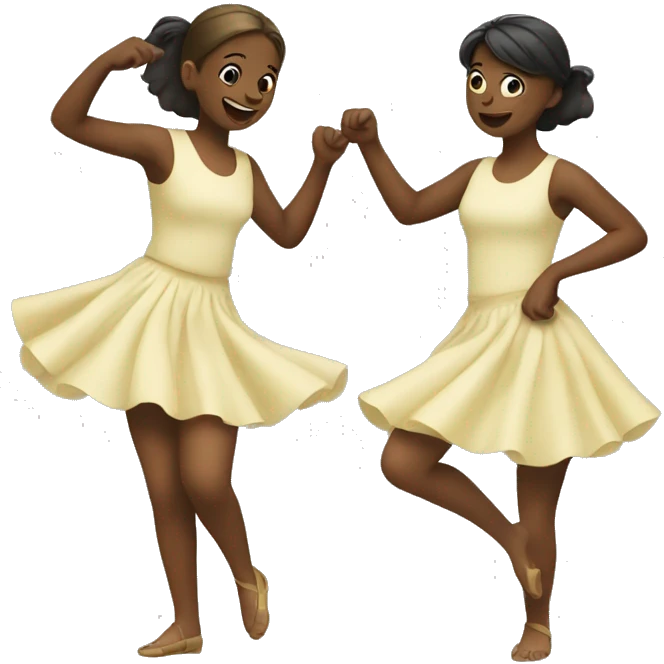 two  girls dancing emoji