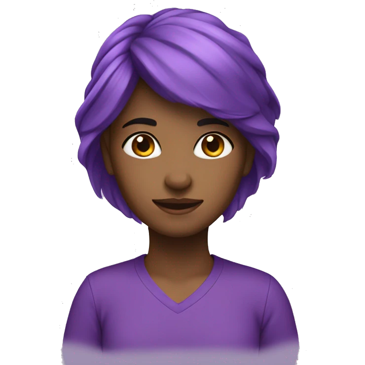 Cute female purple par emoji