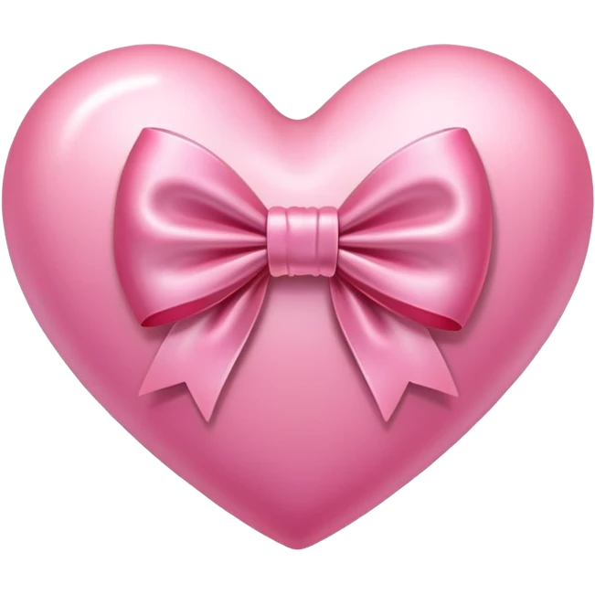 Corazón rosa con lazo  emoji