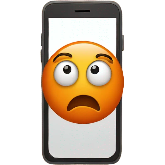 Worried Orange smartphone  emoji