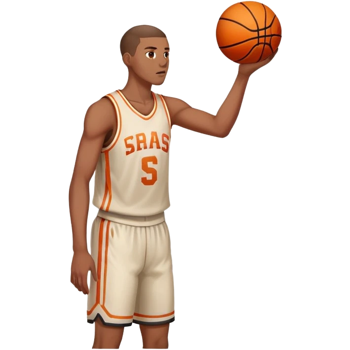 Man shooting basketball on the court emoji