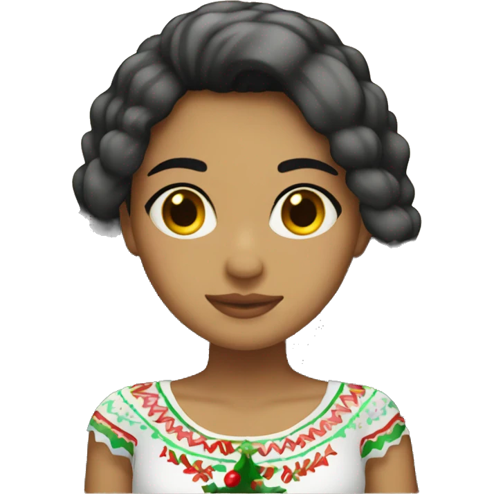 Mexican girl Christmas night emoji