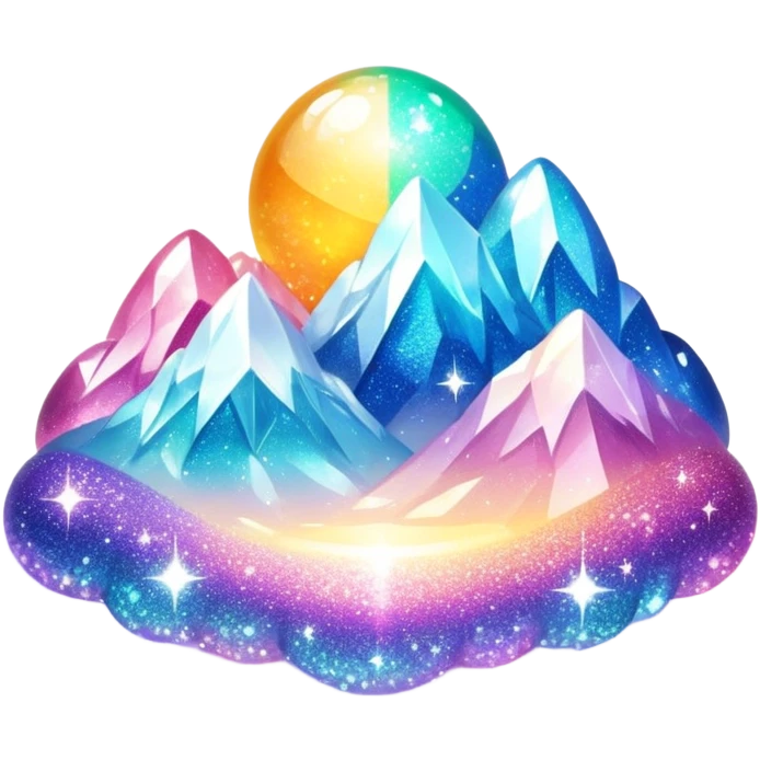  epic divine glistening glossy sparkly shiny glittery scenery  emoji