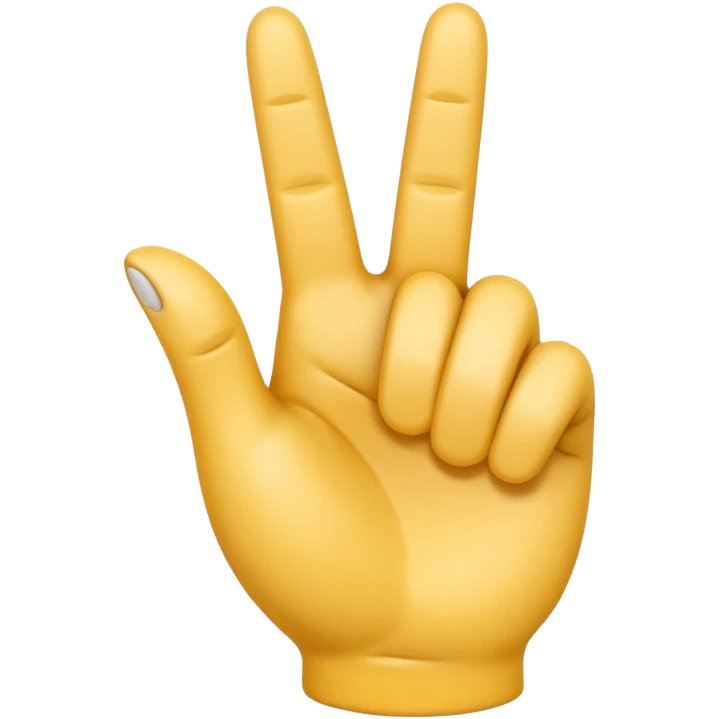A 3D emoji in iOS emoji aesthetic style of a hand making a trigger-like gesture, with the index finger extended forward and the thumb raised upward, other fingers folded, clean white background, glossy and smooth Apple-style design

 emoji