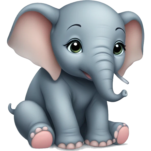 Baby elephant sitting  emoji