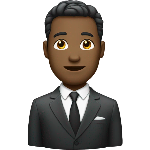 White men in suit emoji